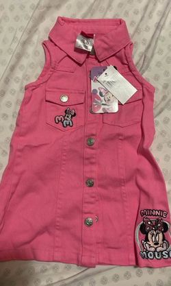 Minnie Pink Jean Dress 12 months