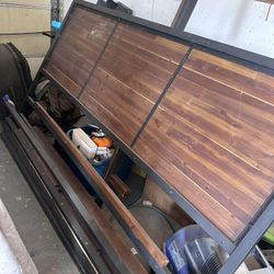 King size West Walnut Bed, FRAME And HEADBOARD 