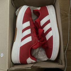 Red adidas campus 00s