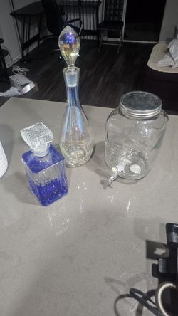 Glassware collection vase decanter water dispenser