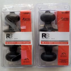Matte Black Keyed Entry Lock Knobs
