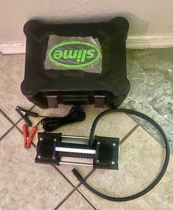 Slime 2X Heavy Duty Tire Inflator Pro Battery Cables & LED Power Light