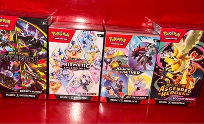 Pokemon bundles ascended, prismatic,  journey, and  pitch black