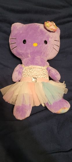 Limited Edition Hello Kitty Purple Build-A-Bear with Skirt and Flower