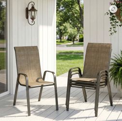 Set of 4 Stackable Patio Chairs - YTC31