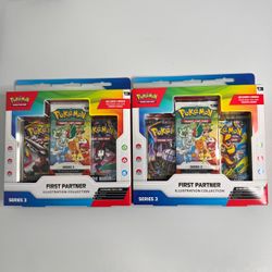 Pokemon TCG First Partner Illustration Collection Series 3 Sealed Box Lot of 2