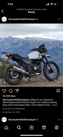 Royal enfield motorcycle