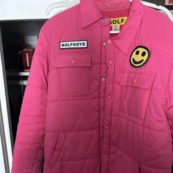 Bolfgoys Pink Puffer Jacket 
