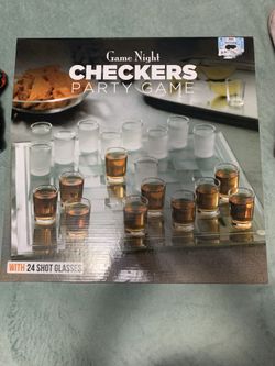 Checker party game 24/shot glasses