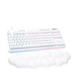 Logitech G713 Wired Mechanical Gaming Keyboard with LIGHTSYNC RGB Lighting, Clicky Switches (GX Blue), White Mist