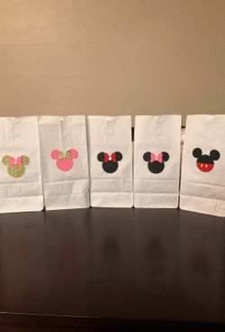 Minnie Mouse and Mickey Mouse goodie bags