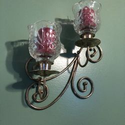 2 Sconces With Glass only