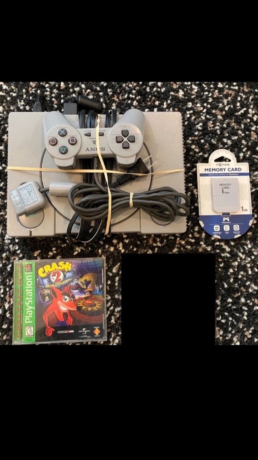 Ps1 Starter Bundle With System, Controller, Mem Card & Crash Bandicoot 2!! $110 OBO