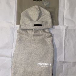 BRAND NEW FEAR OF GOD ESSENTIALS “LIGHT HEATHER OATMEAL” HOODIE FOR SALE!!! SIZE MED  $150