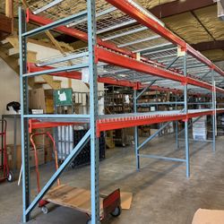 ⭐️ ENTIRE 8 Foot Boltless Steel Shelving Isle (4 Units), Commercial Pallet Racks for Warehouse ⭐️