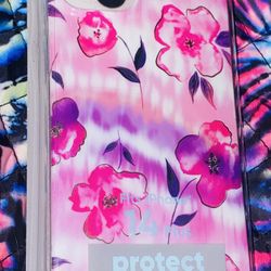 PINK💕💜🌷🌺🌸PURPLE🟣LIGHT PINK🌸WHITE⚪️TIE DYE BACKGROUND IPHONE📱14 PLUS PHONE📱CASE💕🌸🟣🌺