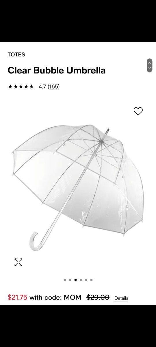 Totes Clear Stylist  Umbrella Barely Used