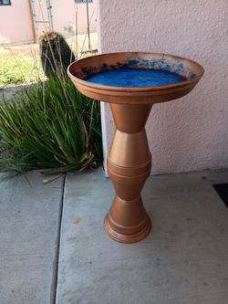 Hand Made And Painted Birdbaths