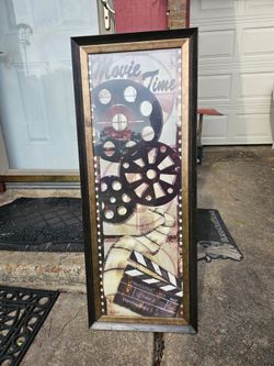 " MOVIE TIME " HANGING WALL ART  / DECOR