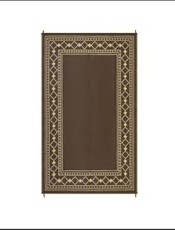 New Other Garvee 9’ x 18’ Outdoor Foldable Reversible Plastic Straw Rug, Brown