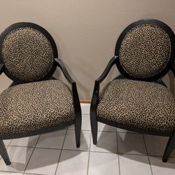 Leopard/Cheetah Print Accent Chairs
