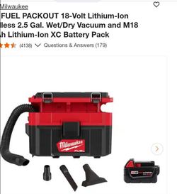Milwaukee New Vacuum