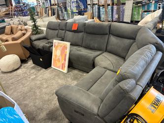 Costco Power reclining sectional couch in grey