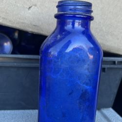 ❤️🎅🏻💚Cobalt Blue Medicine Bottles(3)