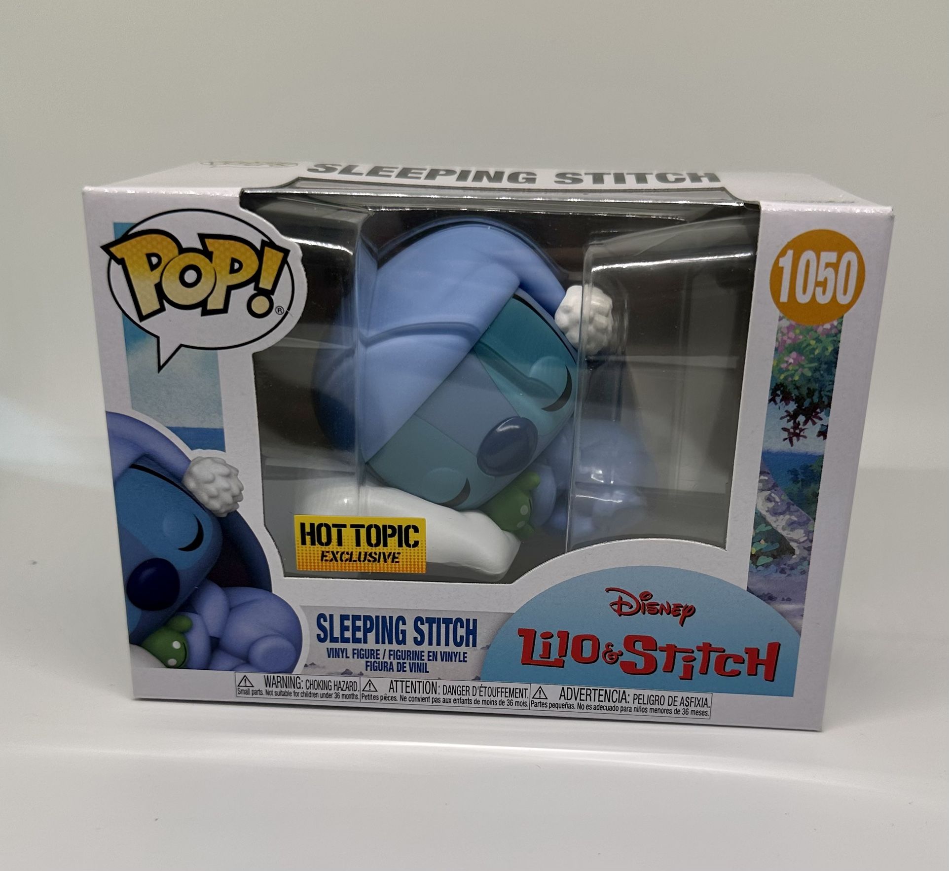 DISNEY SLEEPING STITCH FUNKO POP. HOT TOPIC EXCLUSIVE.