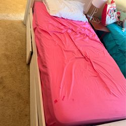 Twin bed frame with head and foot boards