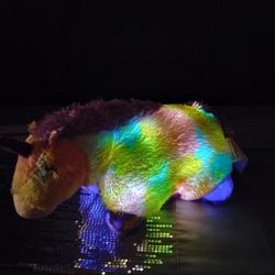 Unicorn Purple rainbow LG 19" plush Original Light Up  GLOW Pillow 