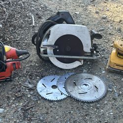 7 1/4 Saw And Sanders With Blades 