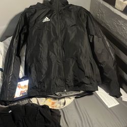 Black Adidas Windbreaker 