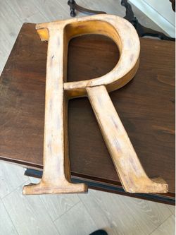 Large 18” tall metal letter R