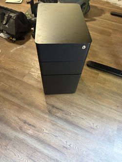 3-Drawer Slim Metal Filing Cabinet Office