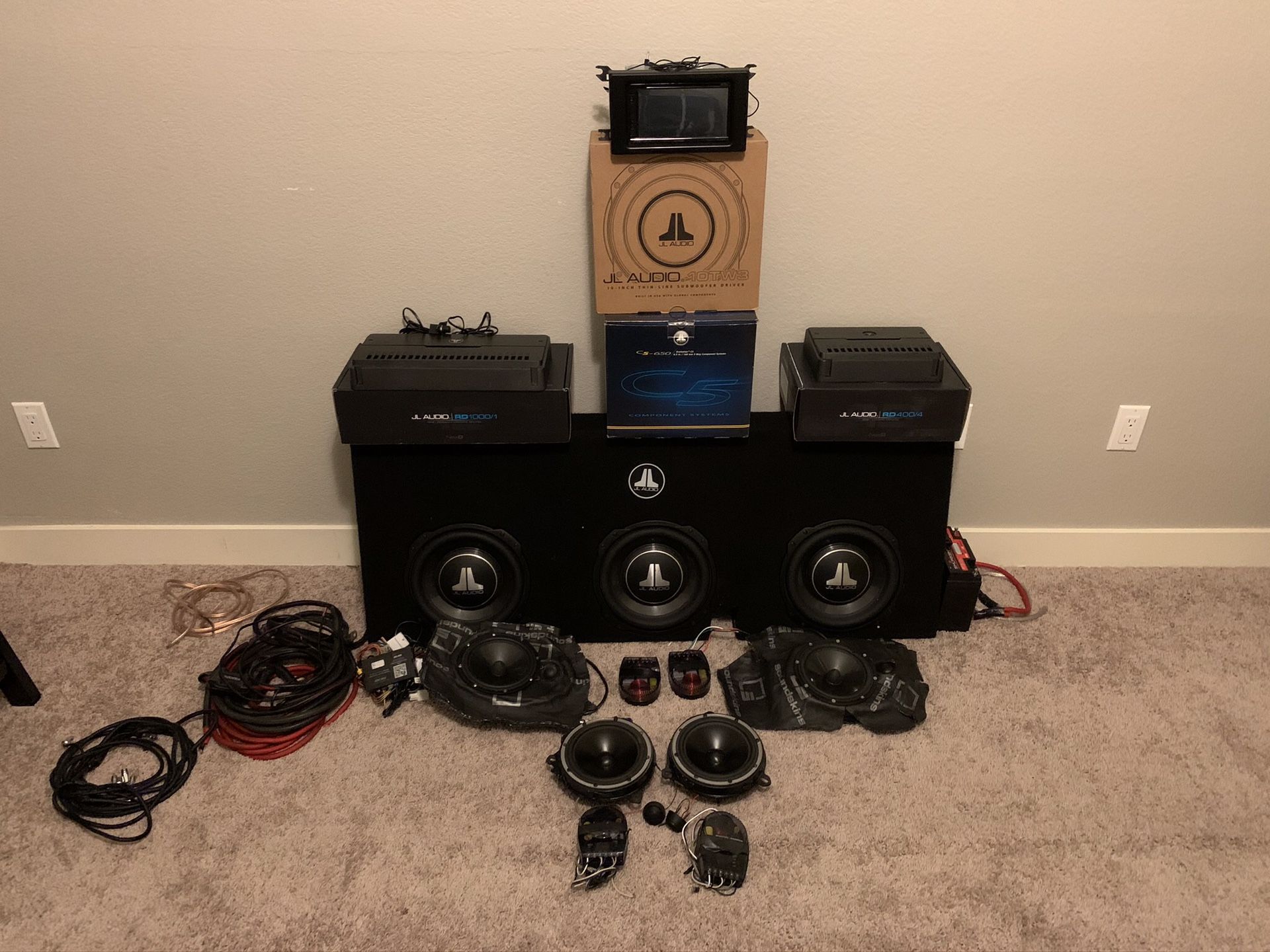 Complete Jl audio system for 2017-2020 Tacoma dbl cab