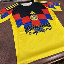 2025-2026 Adidas Club America home yellow jersey