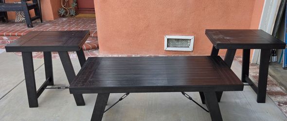 Living room table with night stands