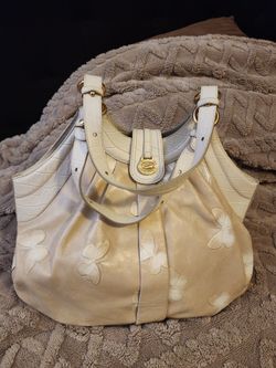 Brahmin Vintage Butterfly Leather Hobo Shoulder Bag