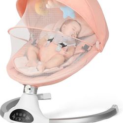 NEW!!! Baby Swing for Infants, Baby Rocker with 5 Point Harness, Bluetooth Support Baby Swing, 10 Preset Lullabies. 3 Speed Natural Baby Swing, Infant