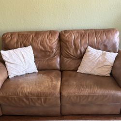 Reclining Leather Loveseat
