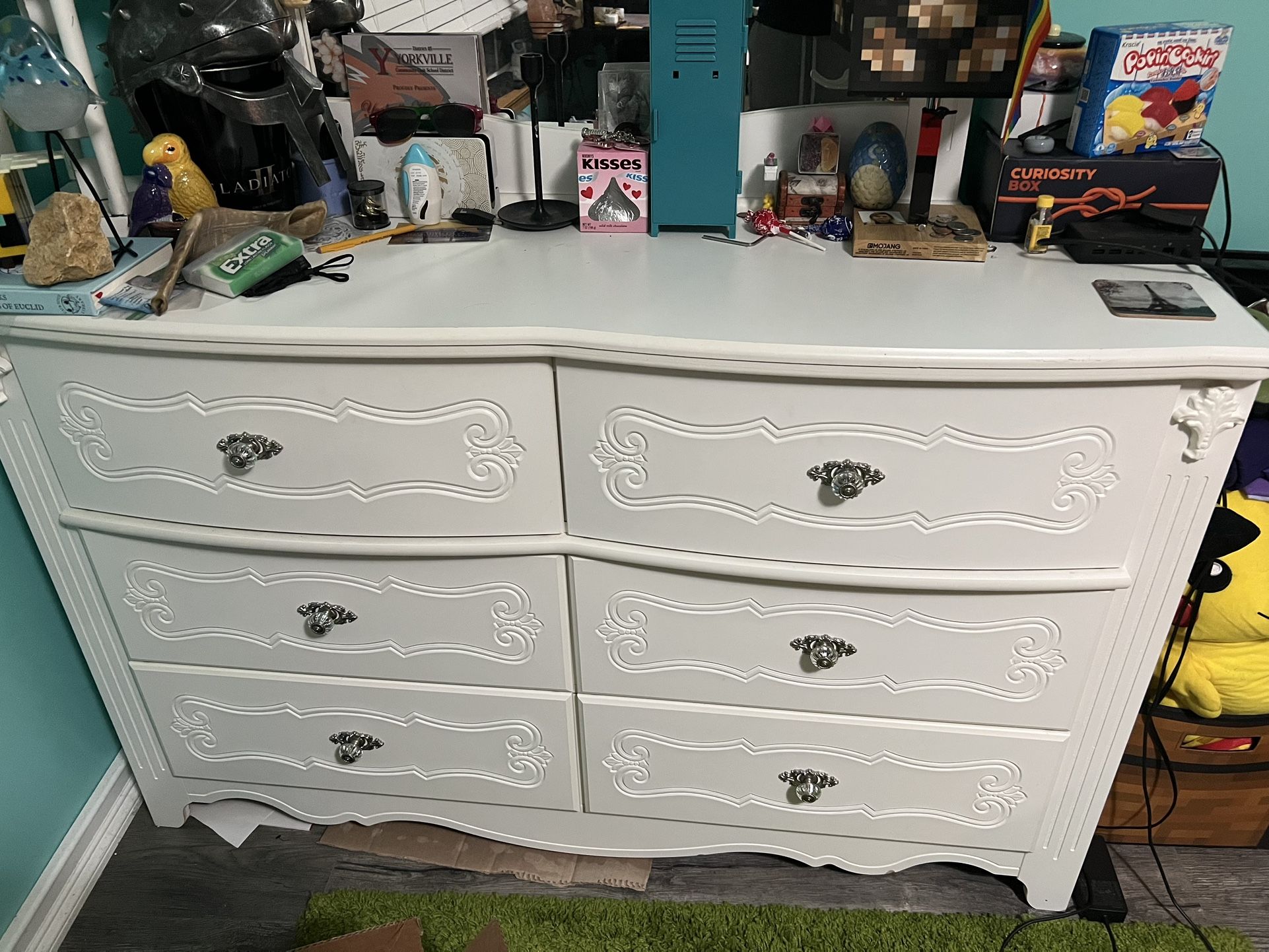 Princess Bed, Dresser, Mirror