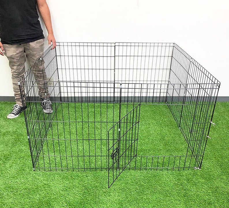 (New in box) $39 Small 24” Tall Dog Pet Playpen Fence Gate 8-Panels X (24” Tall X 24” Wide)