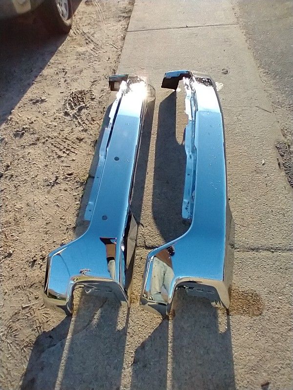 2019 To 2021 Chevrolet 1500 2 Chrome Front Bumpers
