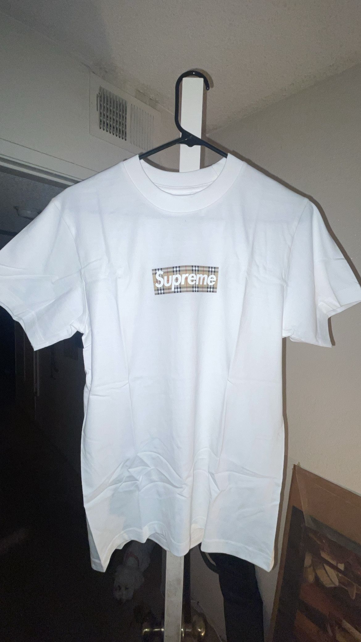 2022 Supreme x Burberry Box Logo Tee 'White'