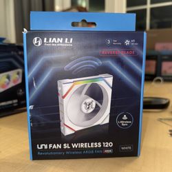 Lian Li UNI FAN SL Wireless 120 – Reverse Blade (White) – Open Box / Like New