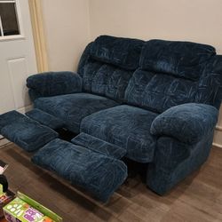 Sillón De Enamorados ( Recliner) Azul.