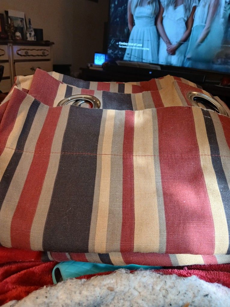 2 Panel Black Out. Curtains 10.00 For Both