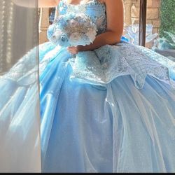 Baby Blue Quinceañera Dress