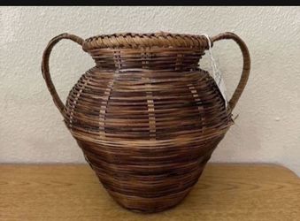 Vintage 9.5in Tall Basket Decor 